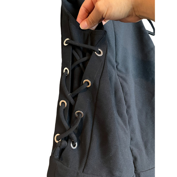 IRO Moltani Crepe Lace-Up Romper - Picture 6 of 16